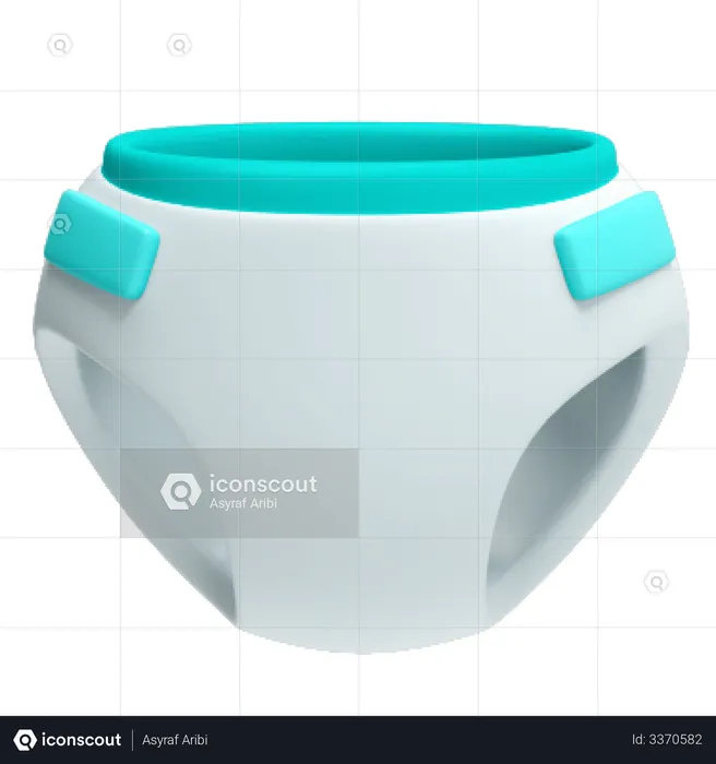 Diaper  3D Illustration