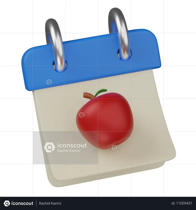 Diät-Kalender  3D Icon