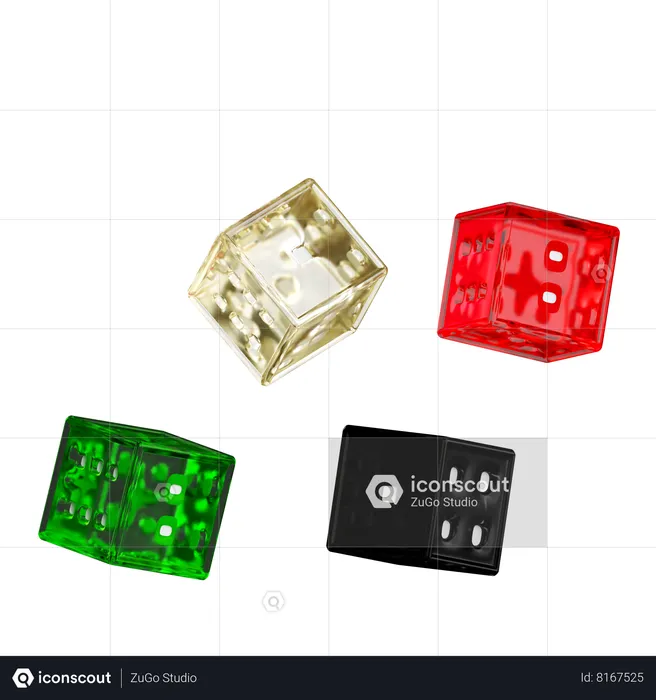 Dice Cubes  3D Icon