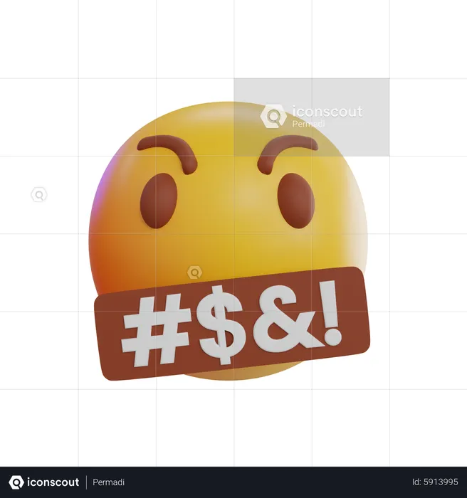 Diciendo emoji grosero Emoji 3D Icon