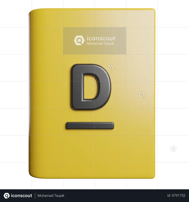 Dicionário  3D Icon