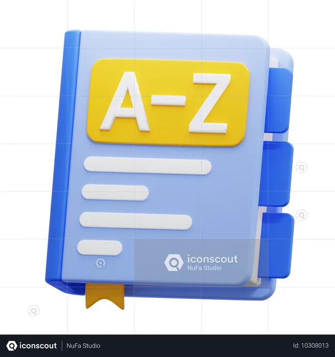 Livre de dictionnaire  3D Icon