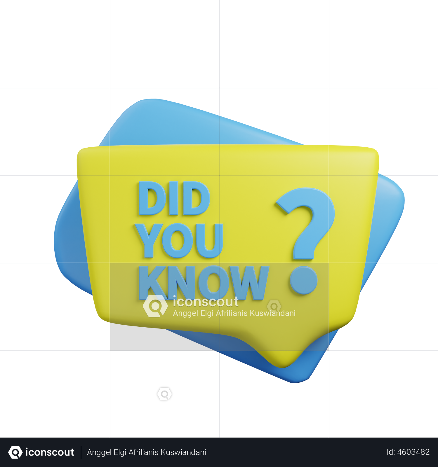 Did You Know 3D Illustration Download In PNG, OBJ Or Blend Format