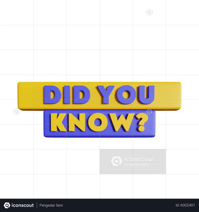 Did You Know Blue  3D Icon