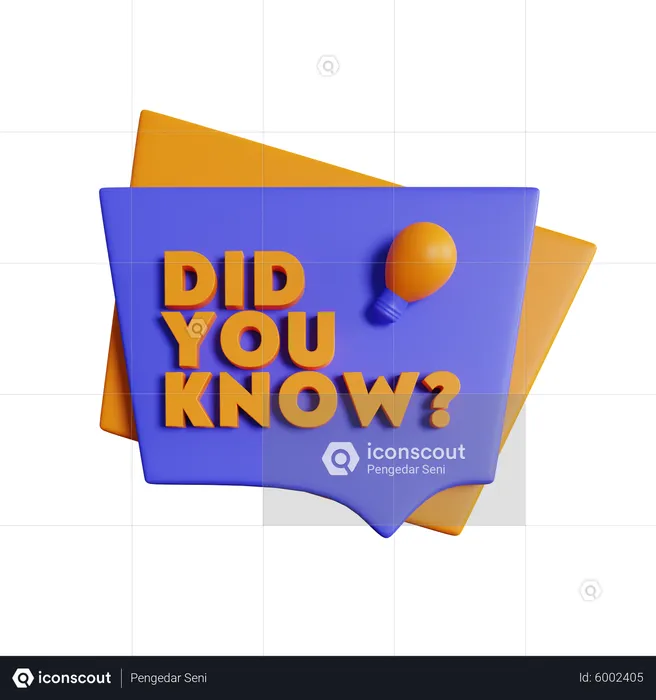 Did You Know Lamp  3D Icon