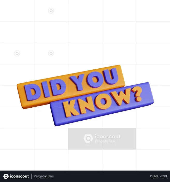 Did You Know Orange  3D Icon
