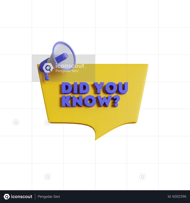 Did You Know Speaker Lable  3D Icon