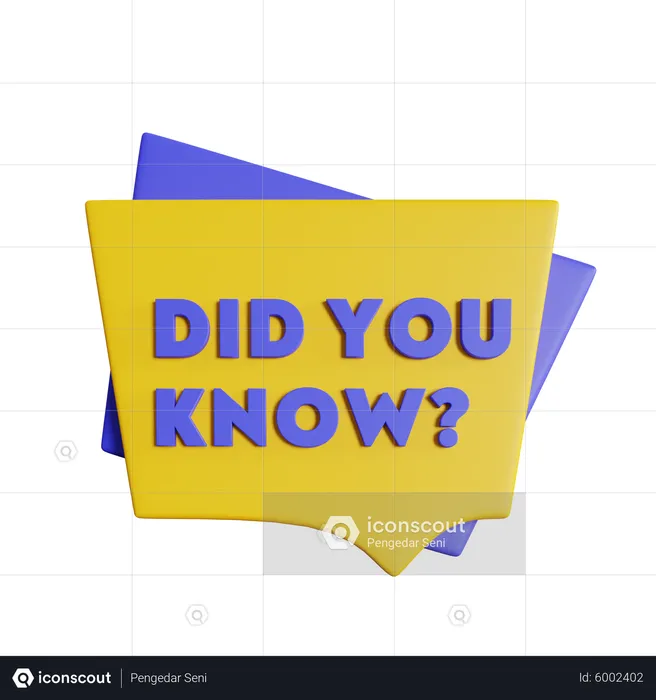 Did You Know Text  3D Icon