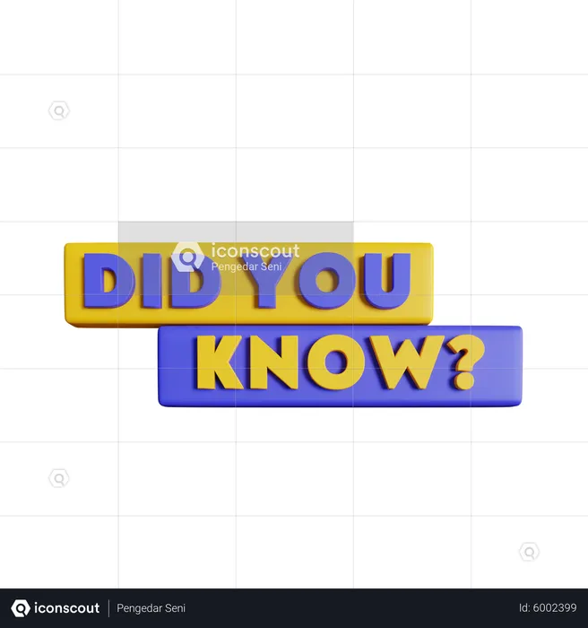 Did You Know Yellow  3D Icon