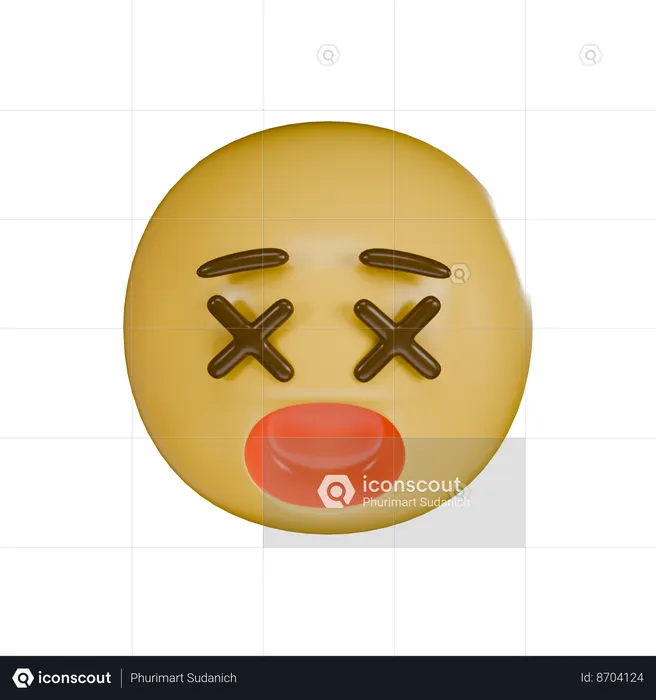 Died Emoji 3D Icon
