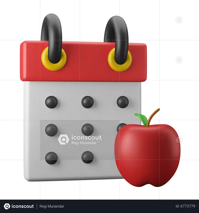 Diet Calendar  3D Icon