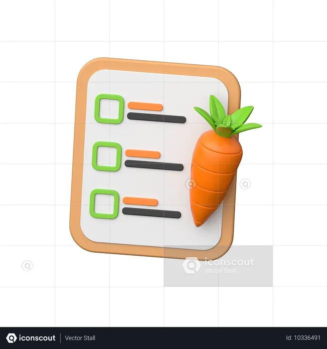 Diet Plan  3D Icon