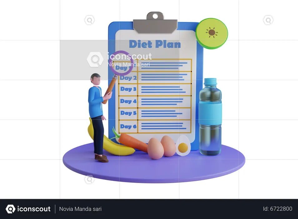 Diet plan  3D Illustration