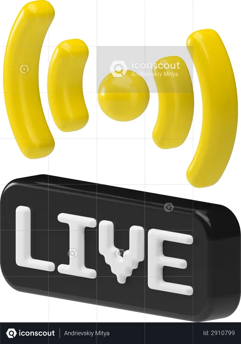 Diffusion en direct  3D Icon