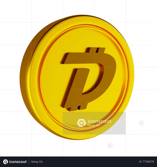 Digibyte Crypto Coin  3D Icon