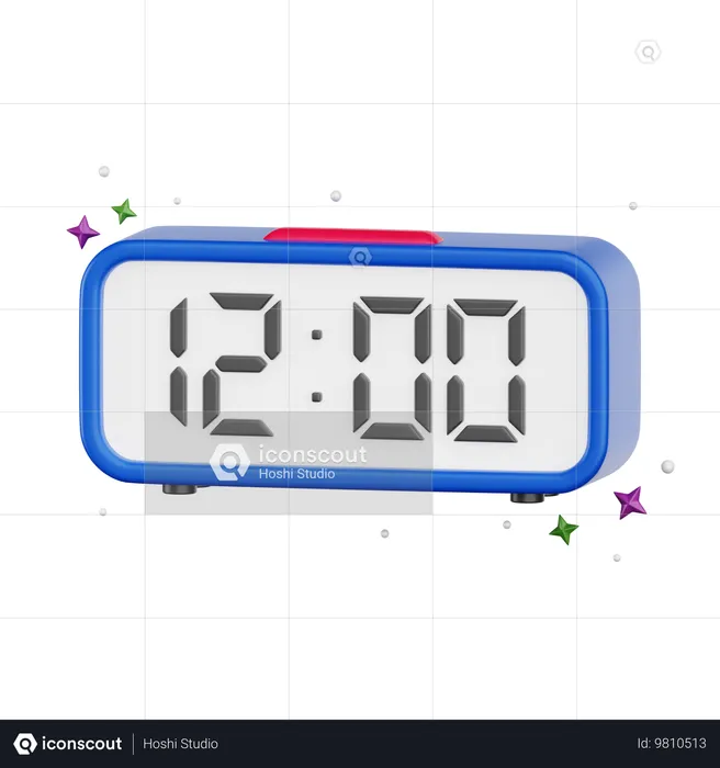 Digital Alarm  3D Icon