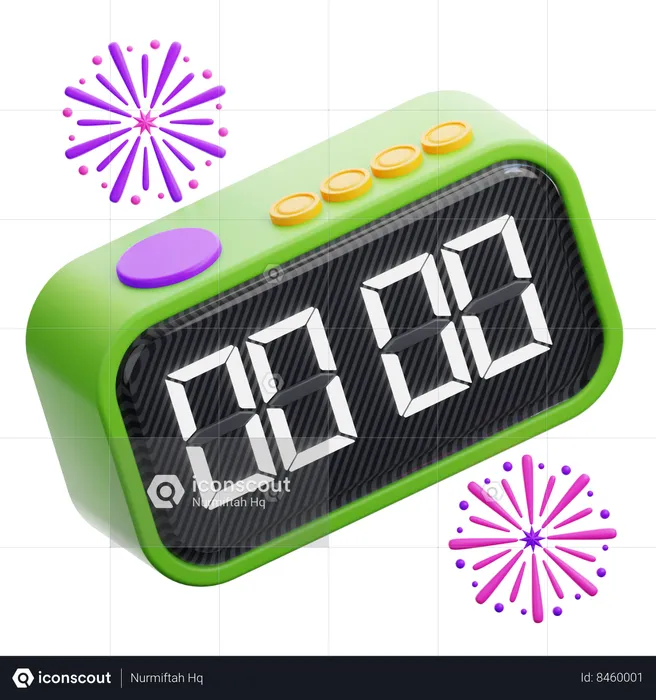 Digital Alarm Clock  3D Icon