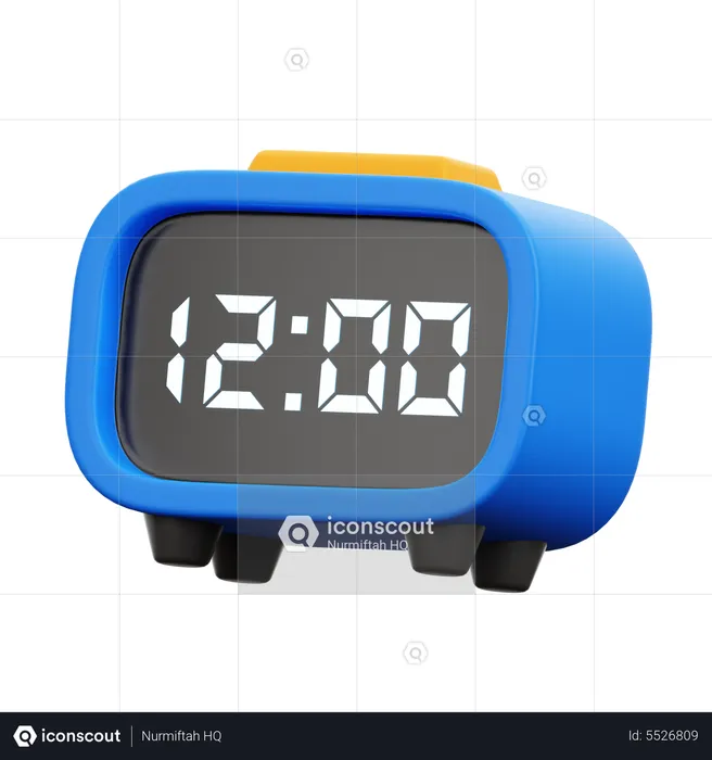 Digital Alarm Clock  3D Icon