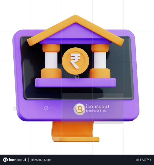 Digital Bank  3D Icon