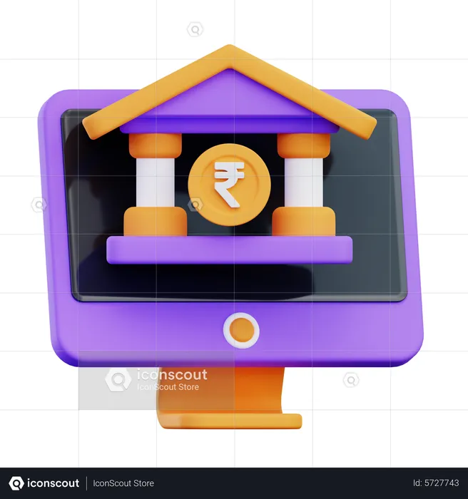 Digital Bank  3D Icon