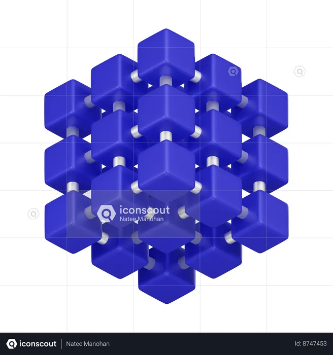 Digital Block  3D Icon