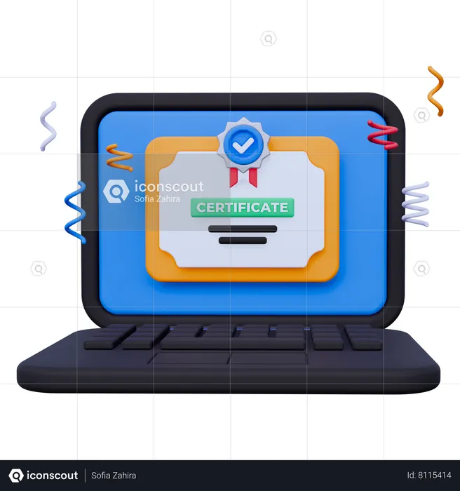 Digital Certificate  3D Icon