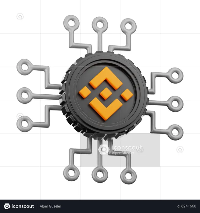 Digital Chip  3D Icon