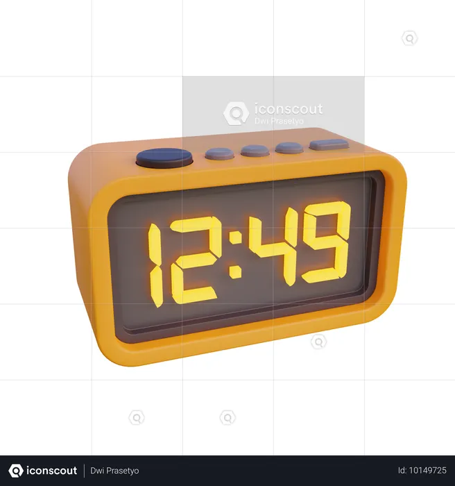 Digital Clock  3D Icon