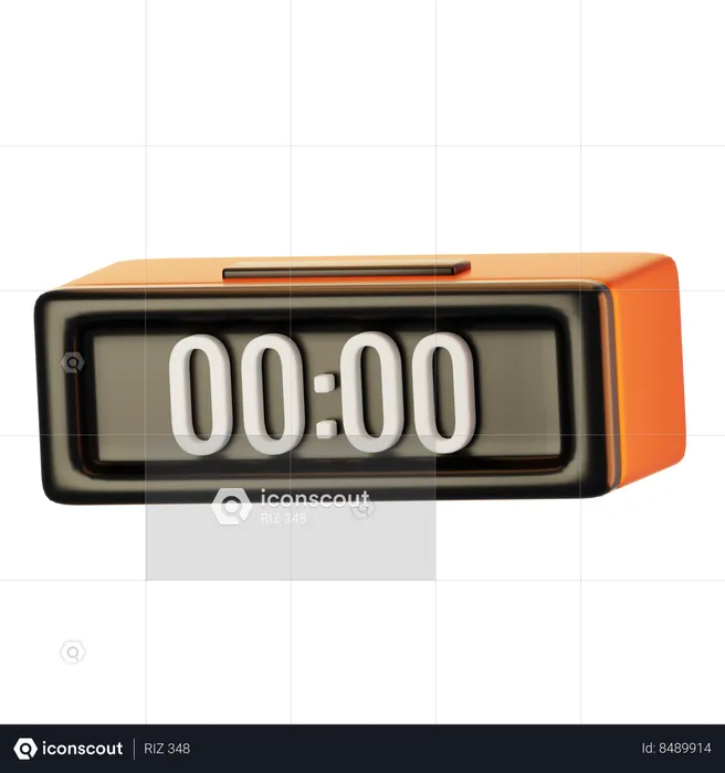 Digital Clock  3D Icon