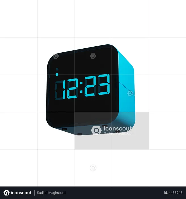 Digital Clock  3D Illustration