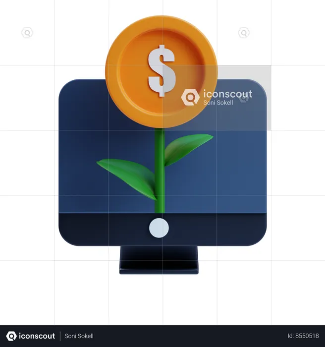 Digital Invest  3D Icon