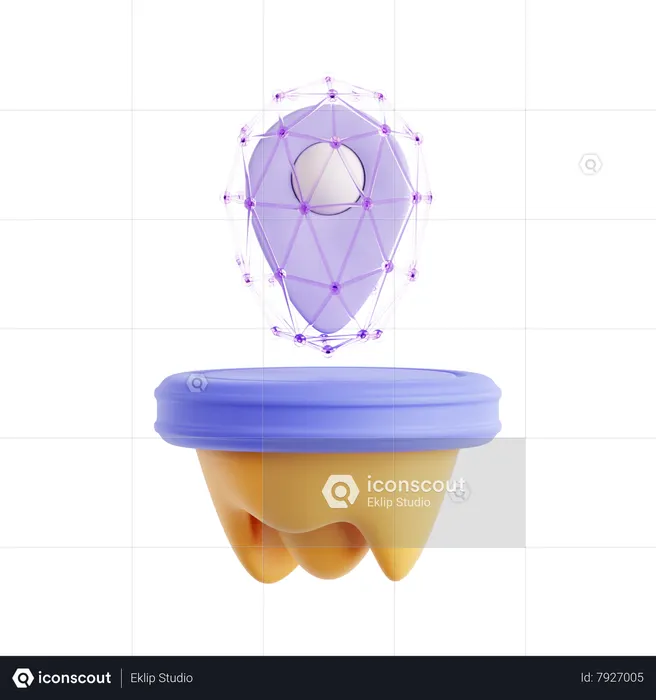 Digital Location  3D Icon