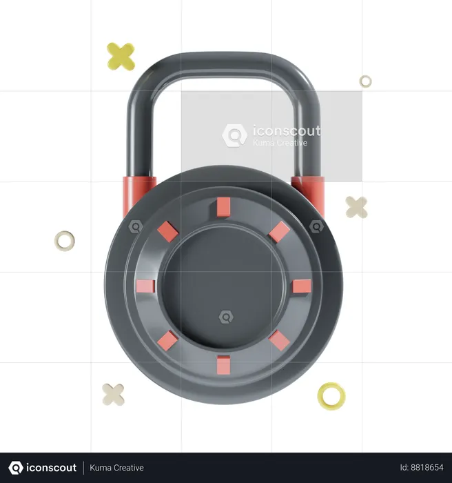 Digital Lock  3D Icon