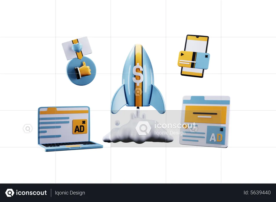 Digital Marketing  3D Icon