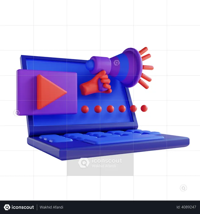 Digital marketing  3D Illustration
