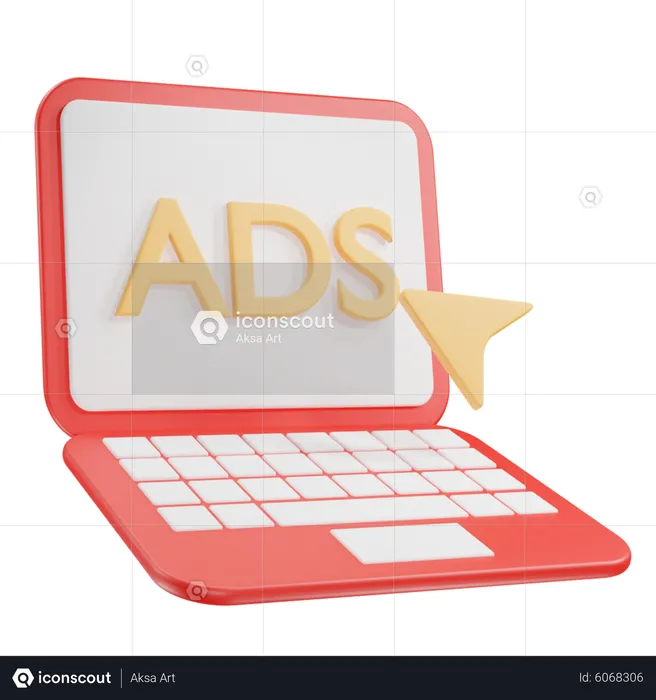Digital Marketing Ads  3D Icon