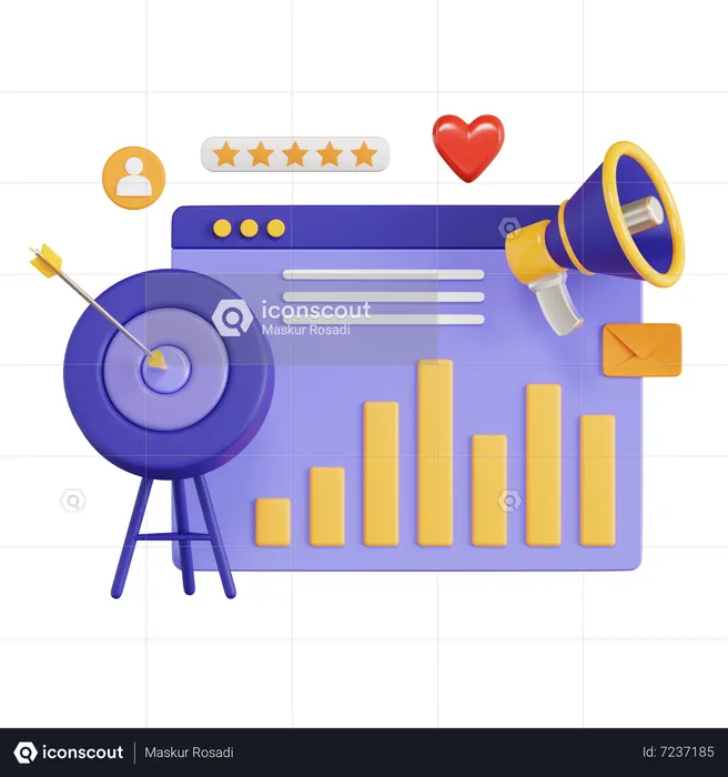 Digital Marketing Concept  3D Icon