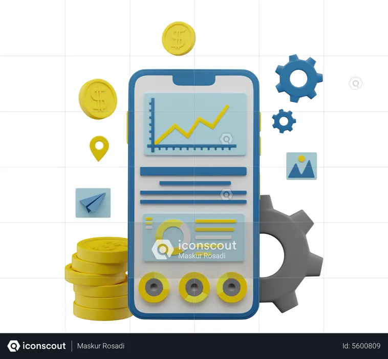 Digital Marketing Management  3D Illustration