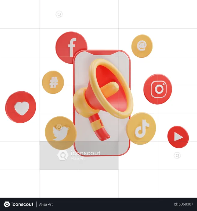 Digital Marketing Promotion  3D Icon