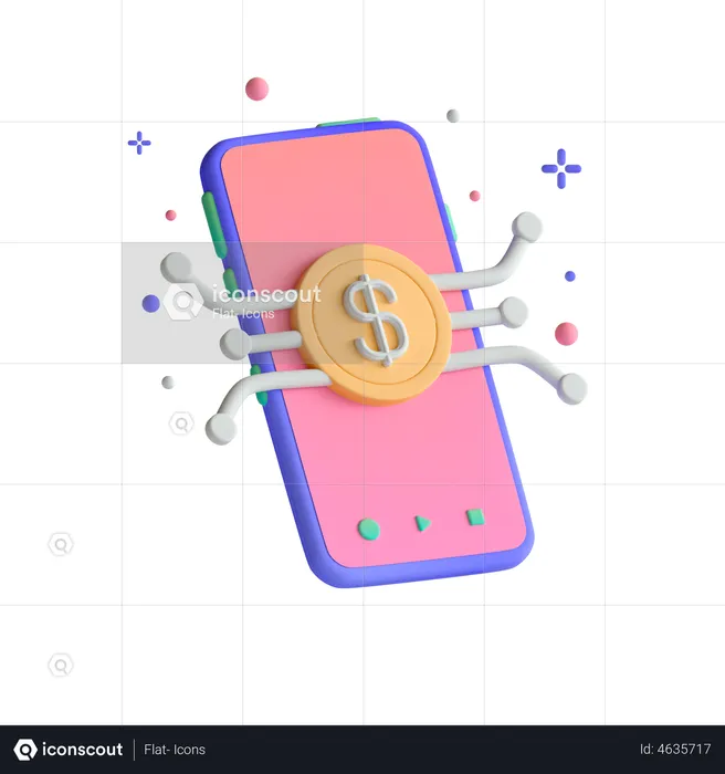 Digital Money  3D Illustration
