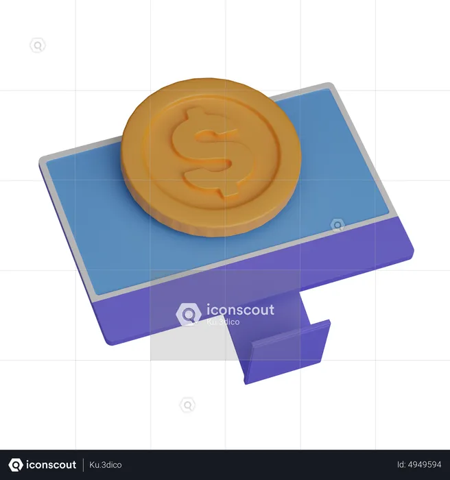 Digital money  3D Icon