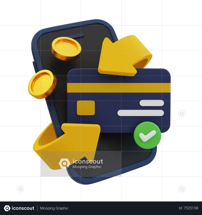 Digital Payment Success  3D Icon