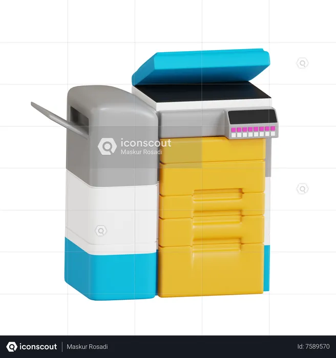 Digital Printer  3D Icon