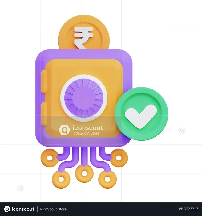 Digital Safebox  3D Icon