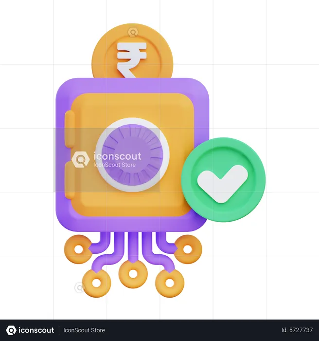 Digital Safebox  3D Icon