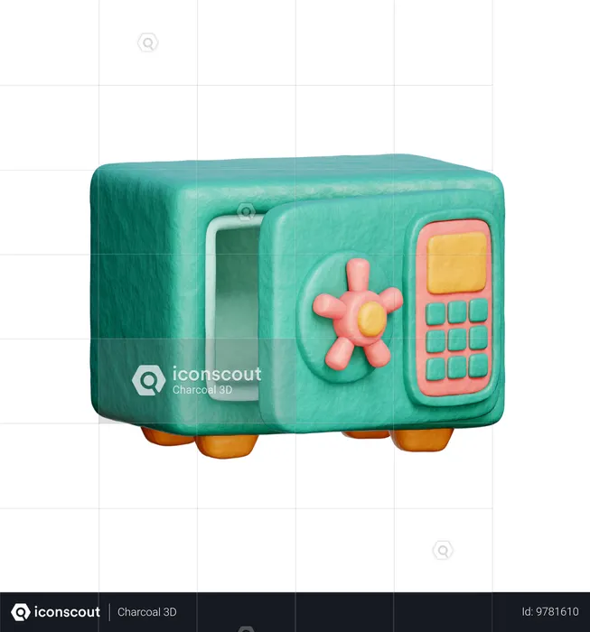Digital Safety Box  3D Icon