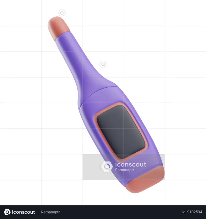 Digital Thermometer  3D Icon