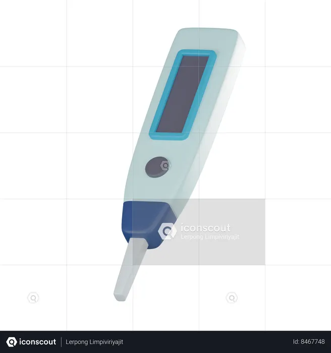 Digital Thermometer  3D Icon