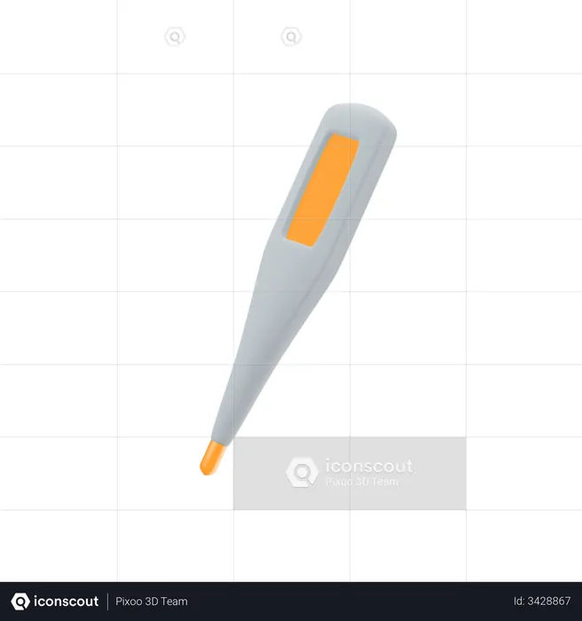 Digital Thermometer  3D Illustration