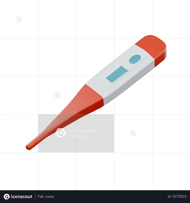 Digital Thermometer  3D Illustration